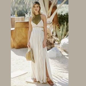coast acacia textured maxi dress